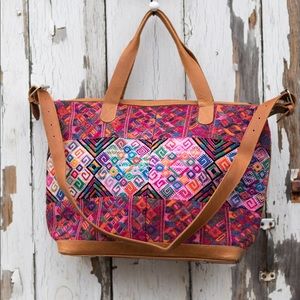 G+D huipil textile overnight bag NOT nena and co